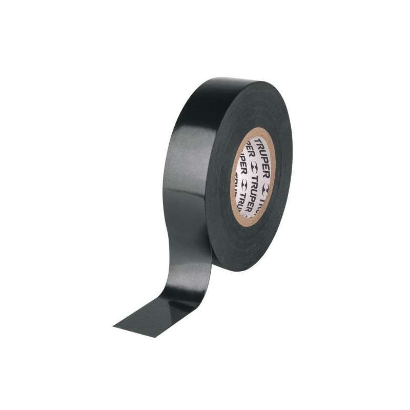  Cintas Aislantes Negro 18m x 19 mm, Adhesivo acrilico Espesor 0.15mm, Flexible en Blister, M-33NB 12499 Truper 2.881356 Cinta A