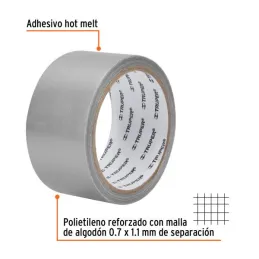  Cintas Ducte Tape 48mm x10m Resistente a Temperaturas Truper 12586 3.559322 Cintas Ducte Tape 48mm x10m Resistente a Temperatur