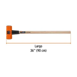  Combas 16lb Octagonales Mango36", Cara Maquinada con protector termoplastico, MD-16M 16515 Truper 104.237288 Combas 16lb Octago