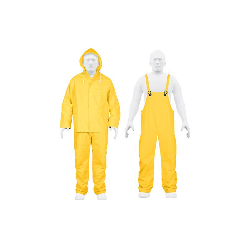  Conjunto Impermeable 2 Piezas 100% PVC espesor 0.35mm, Talla CH, No propaga la llama, TRA-PRO-S 14417 Truper 39.830508 Conjunto