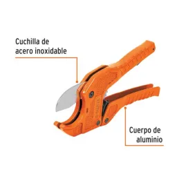  Cortador de Tubo PVC Profesional Corte 1 5/8", Cuerpo de Aluminio, cuchilla de Acero Inoxidable, COT-PVC 12860 Truper 17.79661 
