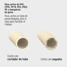  Cortador de Tubo PVC Profesional Corte 1 5/8", Cuerpo de Aluminio, cuchilla de Acero Inoxidable, COT-PVC 12860 Truper 17.79661 