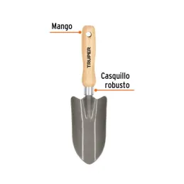  Cuchara para Jardin 6 Pulgadas, GTS-SH 15020 Truper 7.033898 Cuchara para Jardin Mango de 6", Truper 15020

Cabeza de acero al 