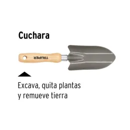  Cuchara para Jardin 6 Pulgadas, GTS-SH 15020 Truper 7.033898 Cuchara para Jardin Mango de 6", Truper 15020

Cabeza de acero al 