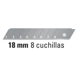  Cuchillas de repuesto 18mm 10u SK4 Navaja cutters 16976 16977 16974 22396 22405 Truper 16965 3.474576 Repuesto de Cuchillas par