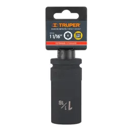  Dados 1-1/16" E3/4 Impacto Tubulares Hexagonales CrMolibdeno, Truper 12435 49.152542 Dados Largo Impacto 1-1/16" Hexagonales En