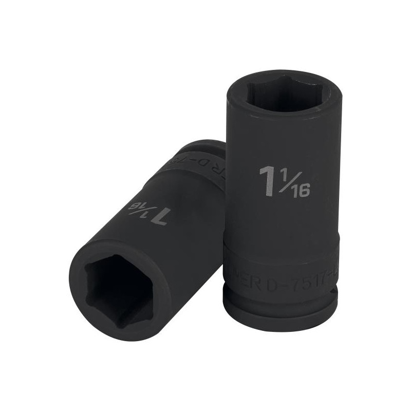  Dados 1-1/16" E3/4 Impacto Tubulares Hexagonales CrMolibdeno, Truper 12435 49.152542 Dados Largo Impacto 1-1/16" Hexagonales En