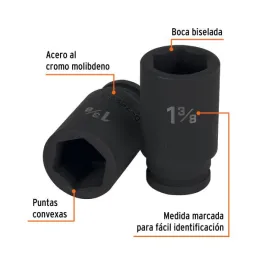 Dados 1-3/8" E3/4 Impacto Tubulares Hexagonales CrMolibdeno, Truper 12440 54.237288 Dados Largo Impacto 1-3/8" Hexagonales Enca Dados 1-3/8" E3/4 Impacto Tubulares Hexagonales CrMolibdeno, Truper 12440 54.237288 Dados Largo Impacto 1-3/8" Hexagonales Enca