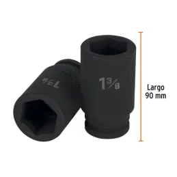 Dados 1-3/8" E3/4 Impacto Tubulares Hexagonales CrMolibdeno, Truper 12440 54.237288 Dados Largo Impacto 1-3/8" Hexagonales Enca Dados 1-3/8" E3/4 Impacto Tubulares Hexagonales CrMolibdeno, Truper 12440 54.237288 Dados Largo Impacto 1-3/8" Hexagonales Enca