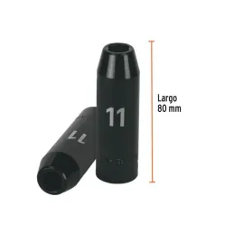  Dados 11mm E1/2 Impacto Tubulares Hexagonales CrMolibdeno, Truper 12423 10.762712 Dados Largo Impacto 11mm Hexagonales Encastre