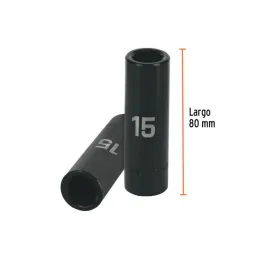  Dados 15mm E1/2 Impacto Tubulares Hexagonales CrMolibdeno, Truper 12427 10.762712 Dados Largo Impacto 15mm Hexagonales Encastre
