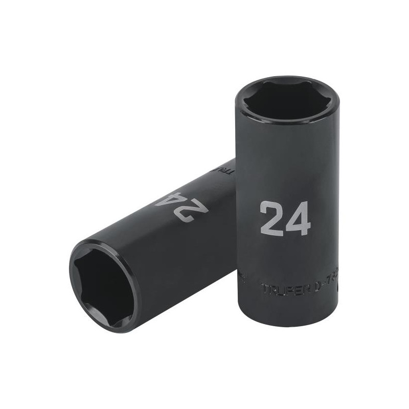  Dados 24mm E1/2 Impacto Tubulares Hexagonales CrMolibdeno, Truper 100923 15.423729 Dados Largo Impacto 24mm Hexagonales Encastr
