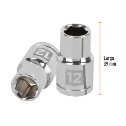  Dados 12mm E1/2 Hexagonales CrVanadio, Truper 13262 4.067797 Dados 12mm Hexagonales Encastre 1/2", Truper 13262

Fabricado en a