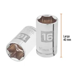  Dados 16mm E1/2 Hexagonales CrVanadio, Truper 13266 4.067797 Dados 16mm Hexagonales Encastre 1/2", Truper 13266

Fabricado en a