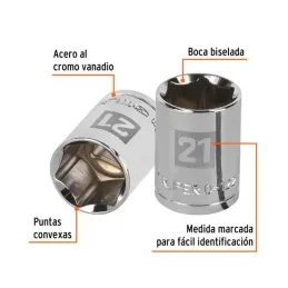  Dados 21mm E1/2 Hexagonales CrVanadio, Truper 13271 5.169492 Dados 21mm Hexagonales Encastre 1/2", Truper 13271

Fabricado en a