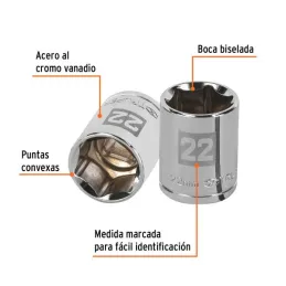  Dados 22mm E1/2 Hexagonales CrVanadio, Truper 13272 5.847458 Dados 22mm Hexagonales Encastre 1/2", Truper 13272

Fabricado en a