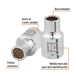  Dados 10mm E1/2 Poligonales CrVanadio, Truper 13524 4.067797 Dados 10mm E1/2 Poligonales CrVanadio, Truper 13524

Fabricado en 