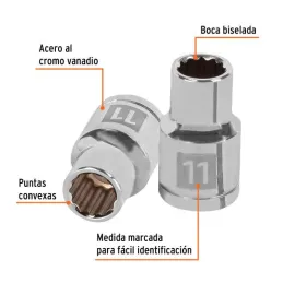  Dados 11mm E1/2 Poligonales CrVanadio, Truper 13525 4.067797 Dados 11mm E1/2 Poligonales CrVanadio, Truper 13525

Fabricado en 