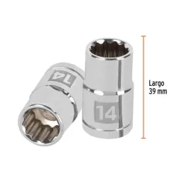  Dados 14mm E1/2 Poligonales CrVanadio, Truper 13528 4.067797 Dados 14mm E1/2 Poligonales CrVanadio, Truper 13528

Fabricado en 