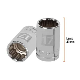  Dados 17mm E1/2 Poligonales CrVanadio, Truper 13531 4.491525 Dados 17mm E1/2 Poligonales CrVanadio, Truper 13531

Fabricado en 