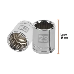  Dados 23mm E1/2 Poligonales CrVanadio, Truper 13537 6.101695 Dados 23mm E1/2 Poligonales CrVanadio, Truper 13537

Fabricado en 