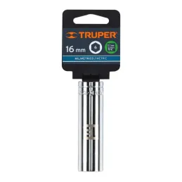  Dados 16mm E1/2 Tubulares Hexagonales CrVanadio, Truper 13356 7.033898 Dados 16mm E1/2 Tubulares Hexagonales CrVanadio, Truper 