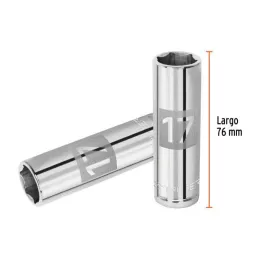  Dados 17mm E1/2 Tubulares Hexagonales CrVanadio, Truper 13357 7.033898 Dados 17mm E1/2 Tubulares Hexagonales CrVanadio, Truper 