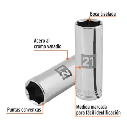  Dados 21mm E1/2 Tubulares Hexagonales CrVanadio, Truper 101009 8.220339 Dados 21mm E1/2 Tubulares Hexagonales CrVanadio, Truper