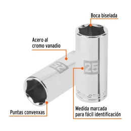  Dados 25mm E1/2 Tubulares Hexagonales CrVanadio, Truper 101013 10.254237 Dados 25mm E1/2 Tubulares Hexagonales CrVanadio, Trupe