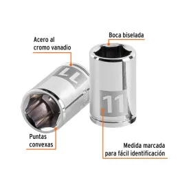  Dados 11mm E1/4 Hexagonales CrVanadio, Truper 13173 2.542373 Dados 11mm E1/4 Hexagonales CrVanadio, Truper 13173

Fabricado en 