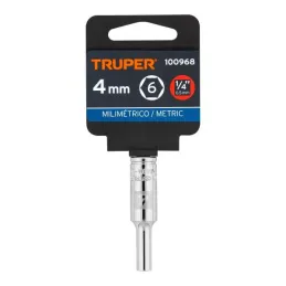  Dados 4mm E1/4 Tubulares Hexagonales CrVanadio, Truper 100968 3.220339 Dados 4mm E1/4 Tubulares Hexagonales CrVanadio, Truper 1