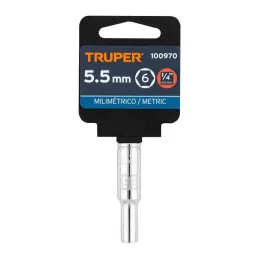  Dados 5.5mm E1/4 Tubulares Hexagonales CrVanadio, Truper 100970 3.220339 Dados 5.5mm E1/4 Tubulares Hexagonales CrVanadio, Trup