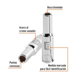  Dados 6mm E1/4 Tubulares Hexagonales CrVanadio, Truper 13200 3.389831 Dados 6mm E1/4 Tubulares Hexagonales CrVanadio, Truper 13