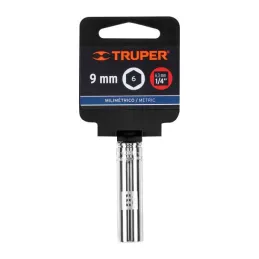Dados 9mm E1/4 Tubulares Hexagonales CrVanadio, Truper 13203 Truper-Dados 9mm E1/4 Tubulares Hexagonales CrVanadio, Truper 13203