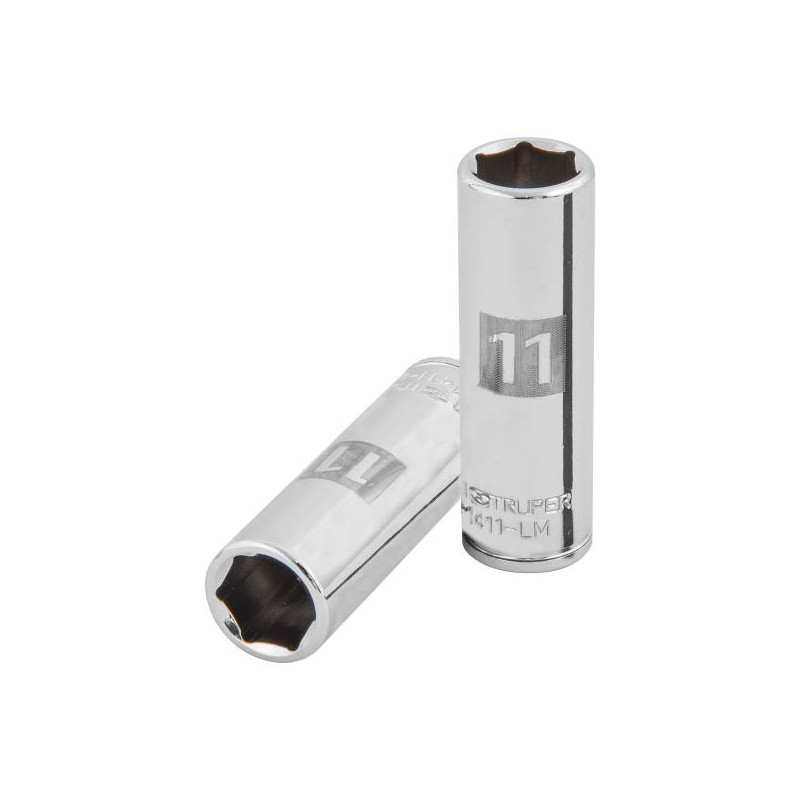 Dados 11mm E1/4 Tubulares Hexagonales CrVanadio, Truper 13205 Truper-Dados 11mm E1/4 Tubulares Hexagonales CrVanadio, Truper 132