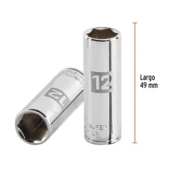  Dados 12mm E1/4 Tubulares Hexagonales CrVanadio, Truper 13206 4.067797 Dados 12mm E1/4 Tubulares Hexagonales CrVanadio, Truper 