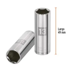  Dados 13mm E1/4 Tubulares Hexagonales CrVanadio, Truper 13207 4.067797 Dados 13mm E1/4 Tubulares Hexagonales CrVanadio, Truper 