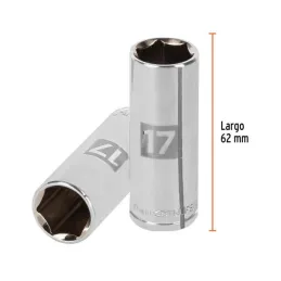  Dados 17mm E3/8 Tubulares Hexagonales CrVanadio, Truper 13777 5.847458 Dados 17mm E3/8 Tubulares Hexagonales CrVanadio, Truper 