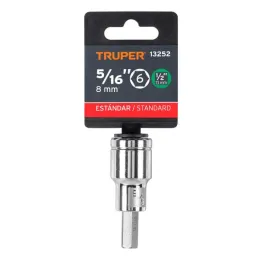  Dados de Punta Hexagonal 5/16" E1/2, Truper 13252 6.779661 Dados de Punta Hexagonal 5/16" E1/2, Truper 13252

Fabricado en acer