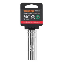  Dados para Bujia 5/8" E1/2 Tubulares Hexagonales Truper 13365 6.355932 Dados para Bujia 5/8" E1/2 Tubulares Hexagonales Truper 
