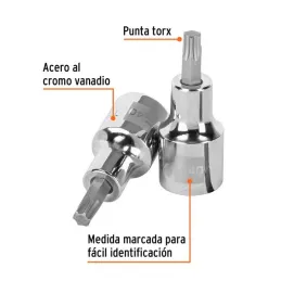  Dados Punta Torx T-40 E1/2 CrVanadio Truper 13437 6.101695 Dados Punta Torx T-40 E1/2 CrVanadio Truper 13437

Fabricado en acer