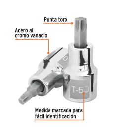  Dados Punta Torx T-50 E1/2 CrVanadio Truper 13439 6.355932 Dados Punta Torx T-50 E1/2 CrVanadio Truper 13439

Fabricado en acer