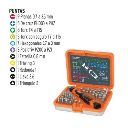 Desarmadores Juegos 42 Puntas MAluminio electronica y Presicion Truper 14163 Truper-Desarmadores Juegos 42 Puntas MAluminio elec
