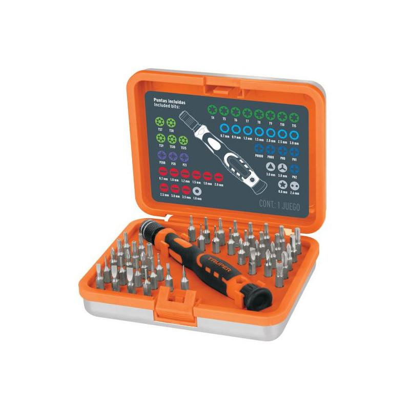 Desarmadores Juegos 42 Puntas MAluminio electronica y Presicion Truper 14163 Truper-Desarmadores Juegos 42 Puntas MAluminio elec