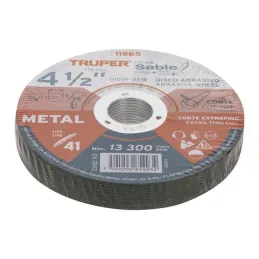  Discos Corte Metal 4 1/2" x1.6mm T41 Oxido de AL, DICOF-4516 11585 Truper 2.033898 Discos Corte Metal 4 1/2" x1.6mm T41 Oxido d