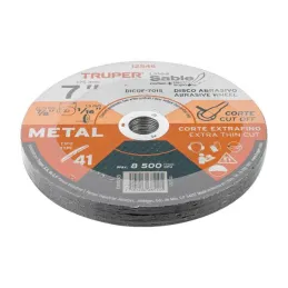  Discos Corte Metal 7" x1.5mm T41 Oxido de Alumino, DICOF-7015 12546 Truper 3.813559 Discos Corte Metal 7" x1.5mm T41 Oxido de A