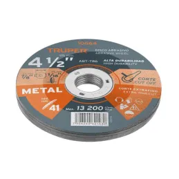  Discos Corte Metal 4 1/2" x2mm T41 Oxido de Alumino, ABT-786 10664 Truper 2.033898 Discos Corte Metal 4 1/2" x2mm T41 Oxido de 