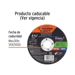  Discos de Corte Metal 4-1/2" x1.2mm OAluminio Inox D7/8 T41, Truper 11901 2.542373 Discos de Corte Metal 4-1/2" x1.2mm OAlumini