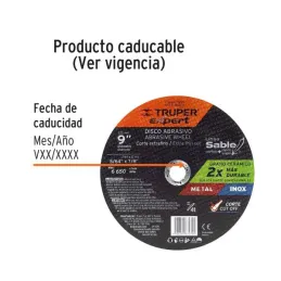  Discos de Corte Metal 9" x2mm OAluminio Inox D7/8 T41, Truper 11998 7.542373 Discos de Corte Metal 9" x2mm OAluminio Inox D7/8 
