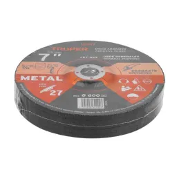  Discos Desbaste 7" x6.4mm Metal Tipo 27, Centro 7/8", Oxido de Aluminio, ABT-999 12567 Truper 7.966102 Discos Desbaste 7" x6.4m